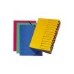 PAGNA trieur "EASY", A4, carton, 12 compartiments, jaune